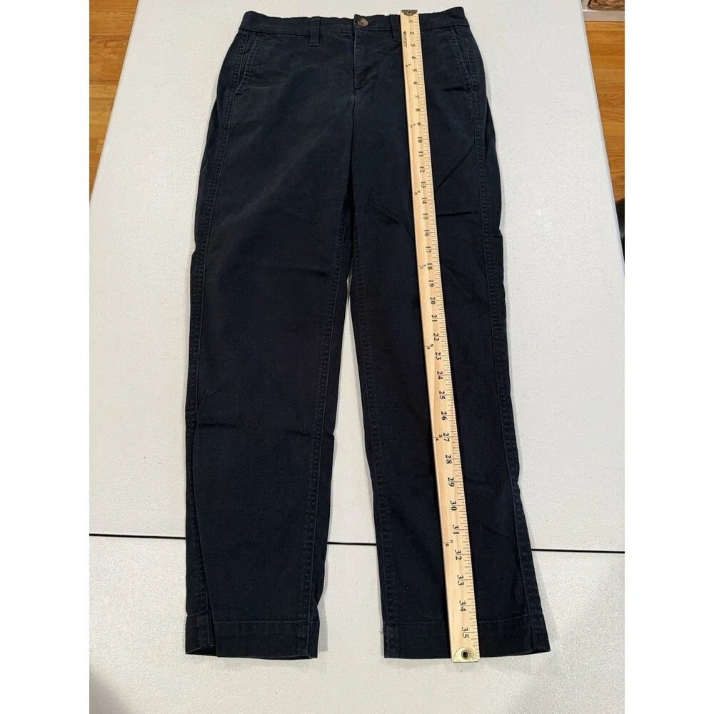 J.Crew Chino Pants Women 28** Black High Rise Girlfriend Straight Office Career